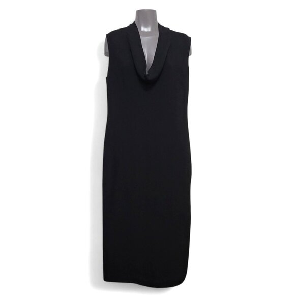 MAXMARA Sleeveless Shift Maxi Dress Sleeveless Deep V Long Shift - Picture 3 of 13